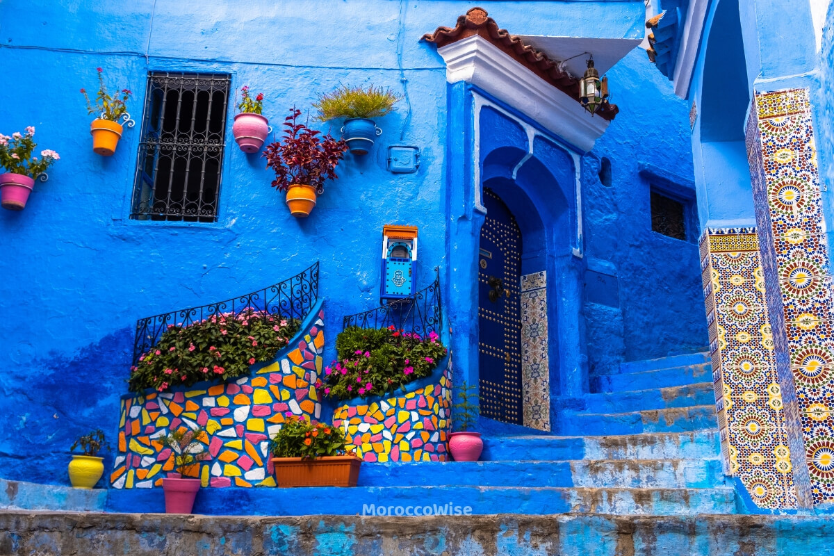 The red-walled Kasbah beside Outa el Hammam Square