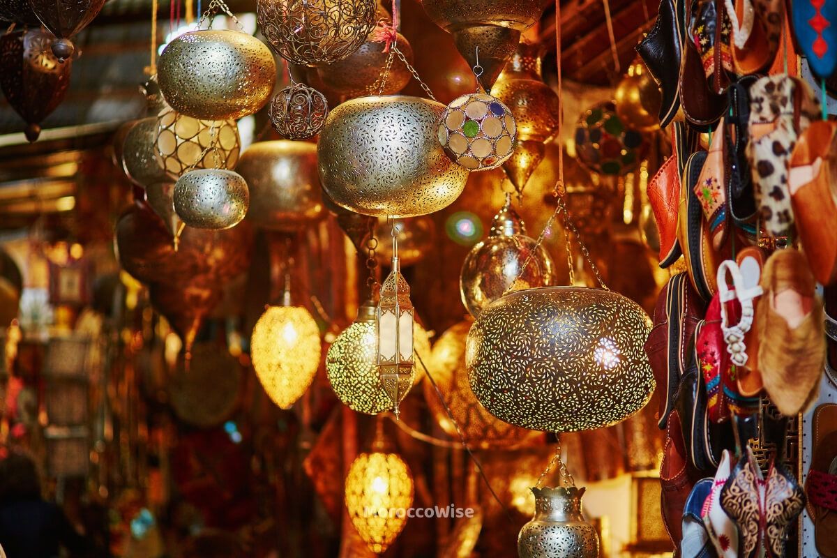 A close view of Marrakech's historic earthen-red walls